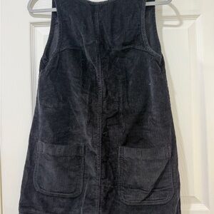 Black Corduroy Dress with Pockets